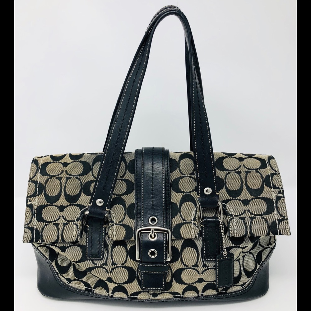 Coach Hampton Signature Jacquard Carryall Satchel
